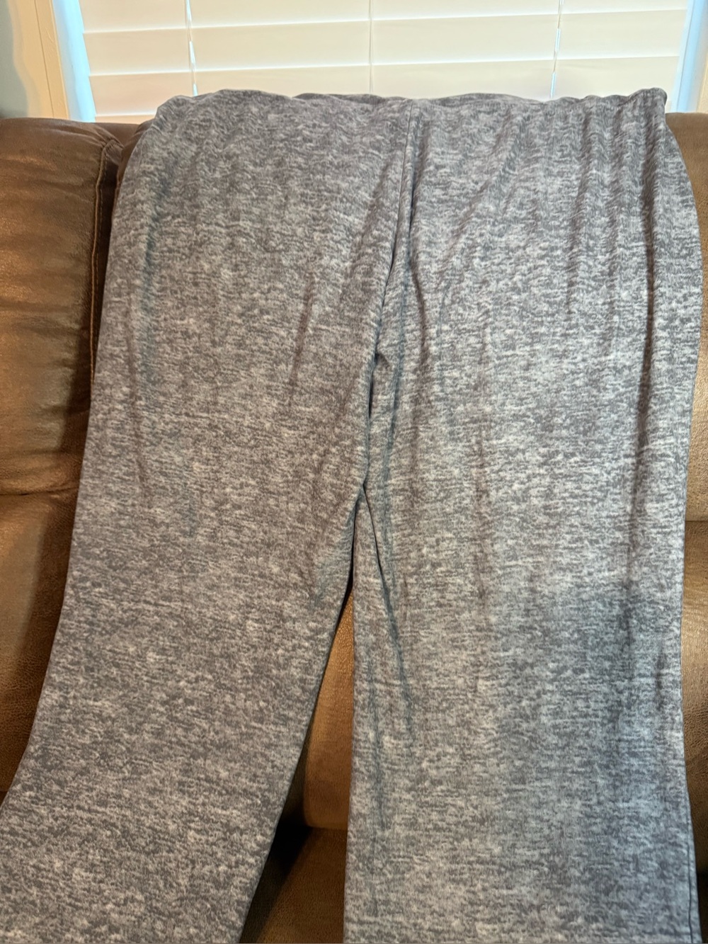 Bobbie Brooks Women's Plus Size 2X Gray Heathered Ankle Loose Leggings Pants